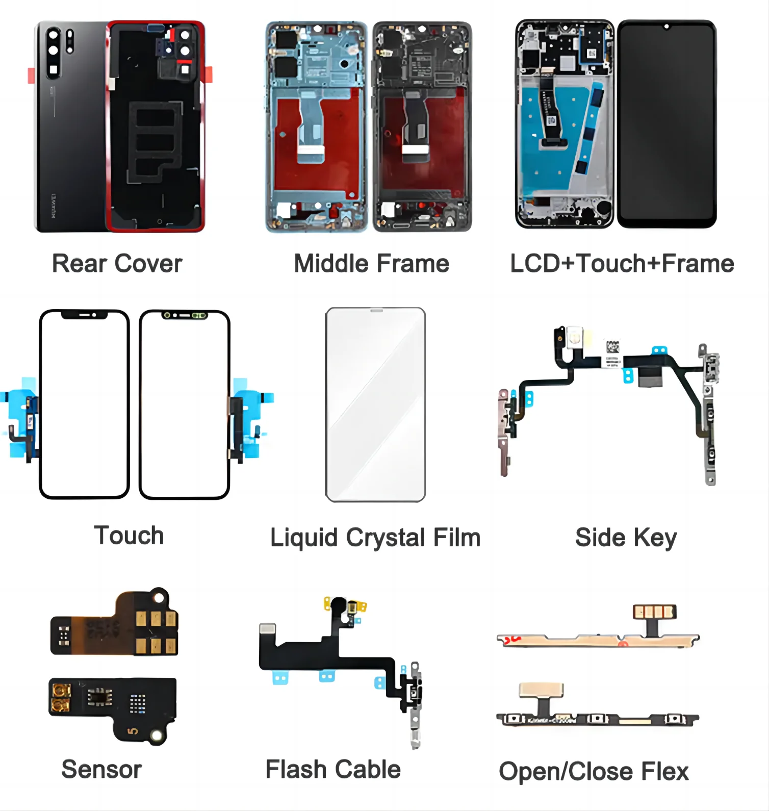 OEMLCD Assembly for iPhone 7 7 PLUS 8 PLUS X XR 11 12 13 14 15 Series Touch Screen Digitizer with Outer Glass 1-Year Warranty