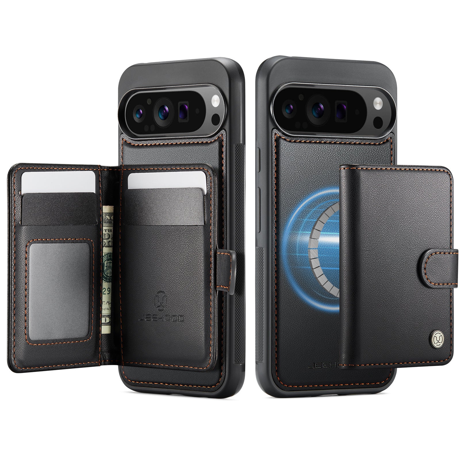 Suitable for Google 11Proxl Magnetic Two-In-One Wireless Charging Phone Case Pixel 10 Card Holder Protective Cover