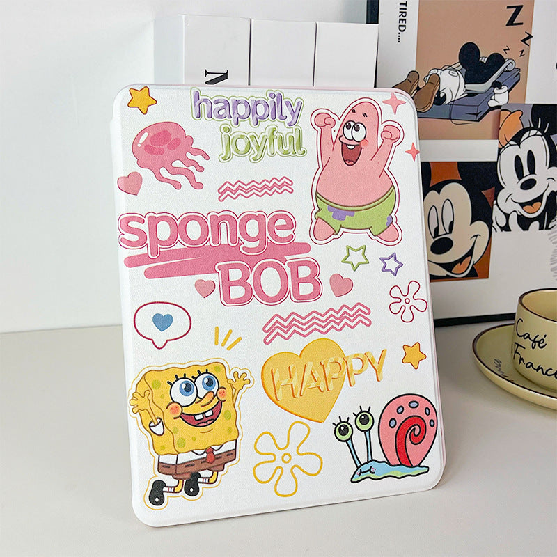 Suitable for ipadair7 flat protective cover pro11 inch cartoon painted 9 generation mini76 acrylic 10/11 generation