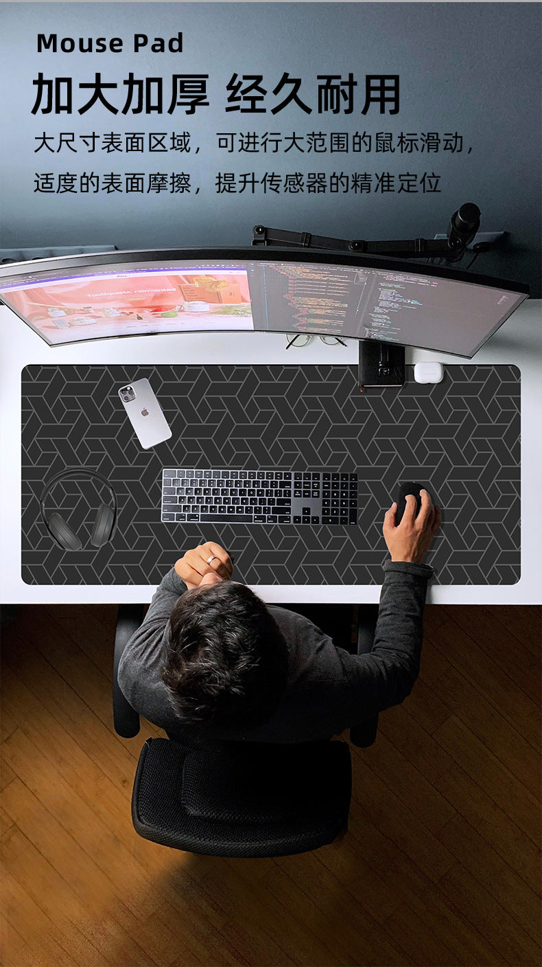 Simple Japanese mouse pad oversized electronic keyboard pad thermal transfer thick rubber wrist mouse pad wholesale