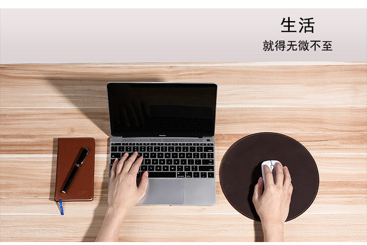 Thickened Crazy Horse leather computer table mat desk leather mouse pad cowhide laptop comfortable non-slip leather pad