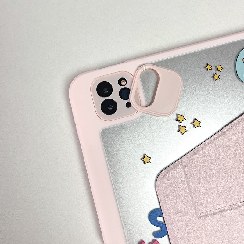 Suitable for ipadair7 flat protective cover pro11 inch cartoon painted 9 generation mini76 acrylic 10/11 generation