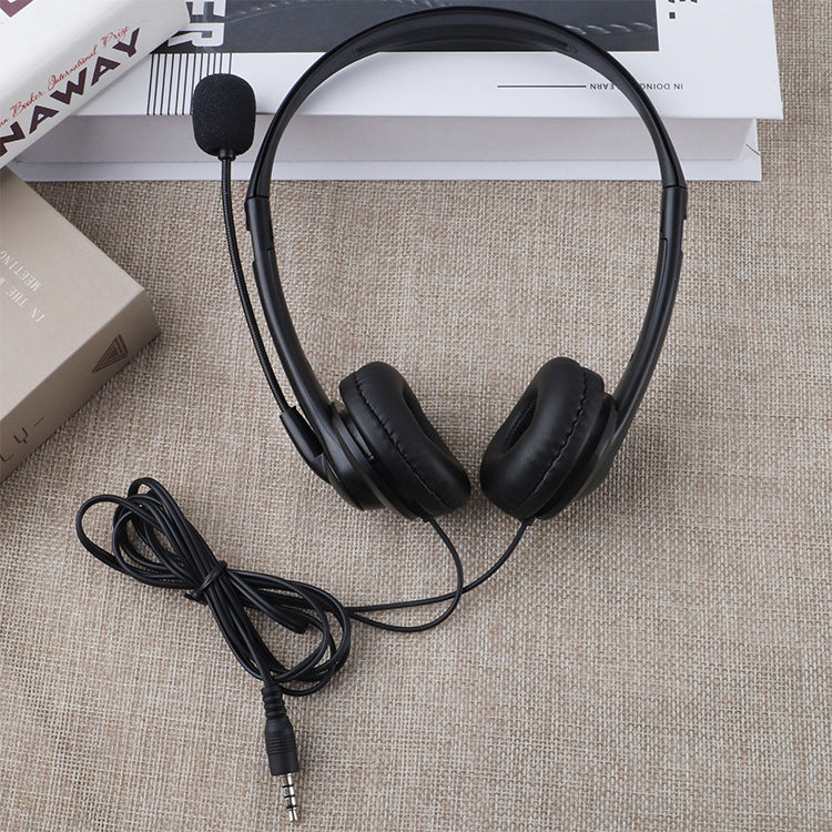 Wired Headset with Microphone Stereo Operator Computer Headset Tablet Phone Universal