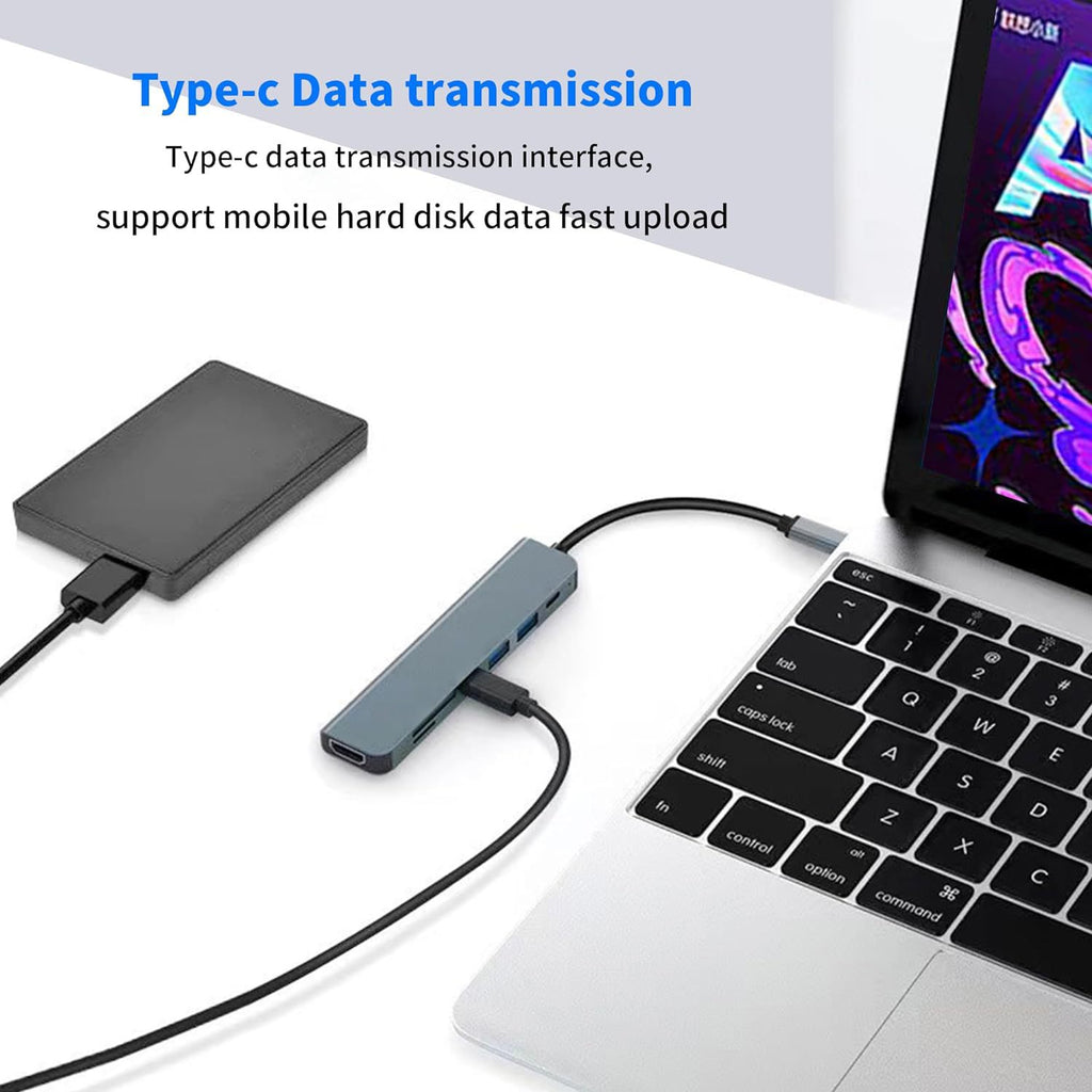 typec docking station hd4K mobile phone tablet computer switch game machine multi-function usb seven-in-one docking station