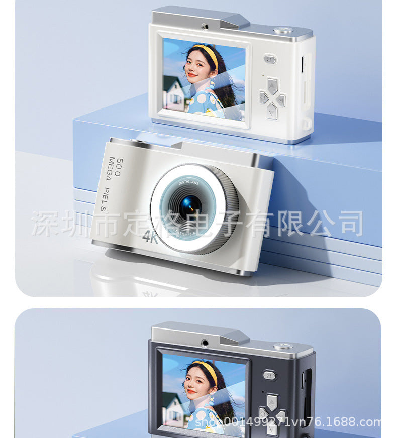 New Cross-Border D05 Children's Camera for School Students, Portable High-Definition Digital Wholesale Retro Ccd Compact Camera with Telephoto Lens