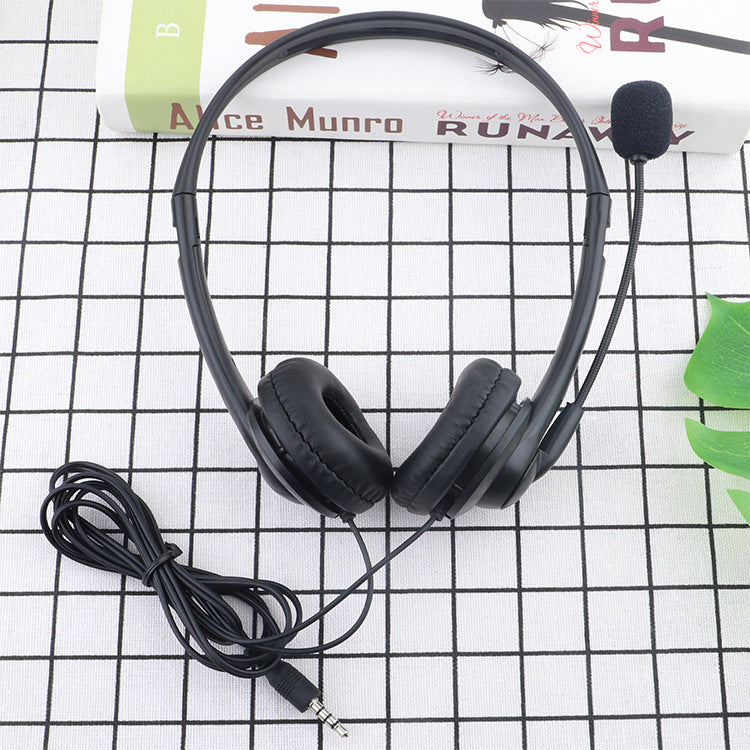 Wired Headset with Microphone Stereo Operator Computer Headset Tablet Phone Universal