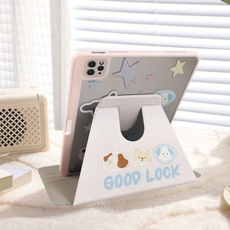 Suitable for ipadair7 flat protective cover pro11 inch cartoon painted 9 generation mini76 acrylic 10/11 generation