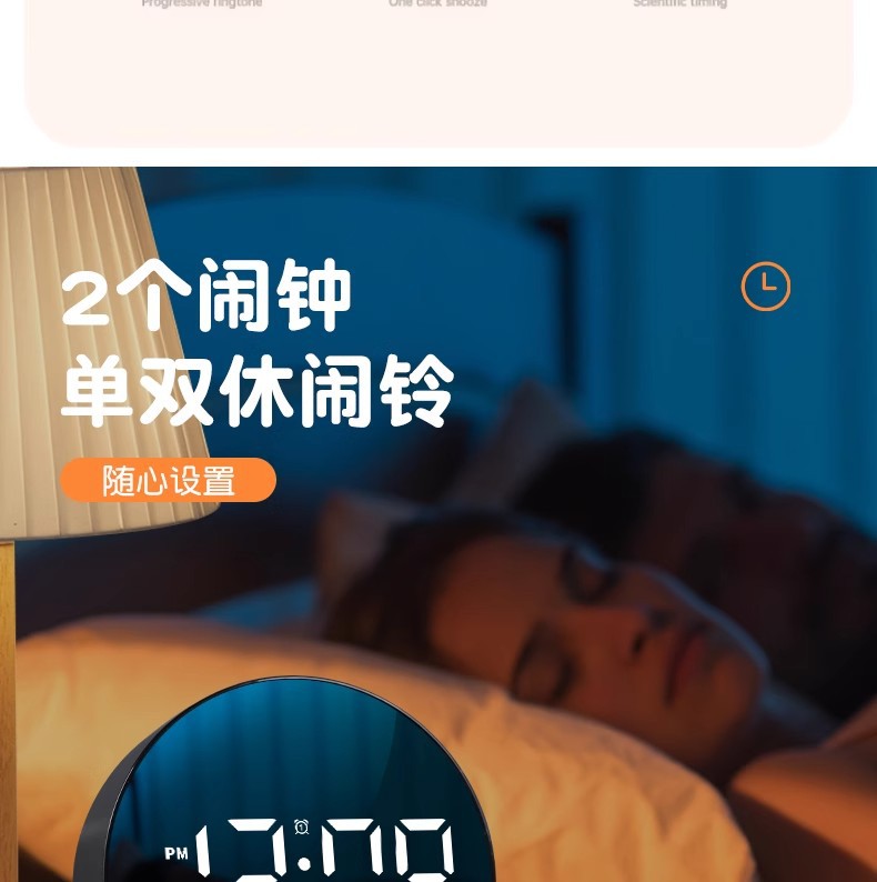 Cross-Border Alarm Clock, Simple Electronic Clock, Led Clock, Home Bedside Clock, Temperature Clock, Plastic Clock