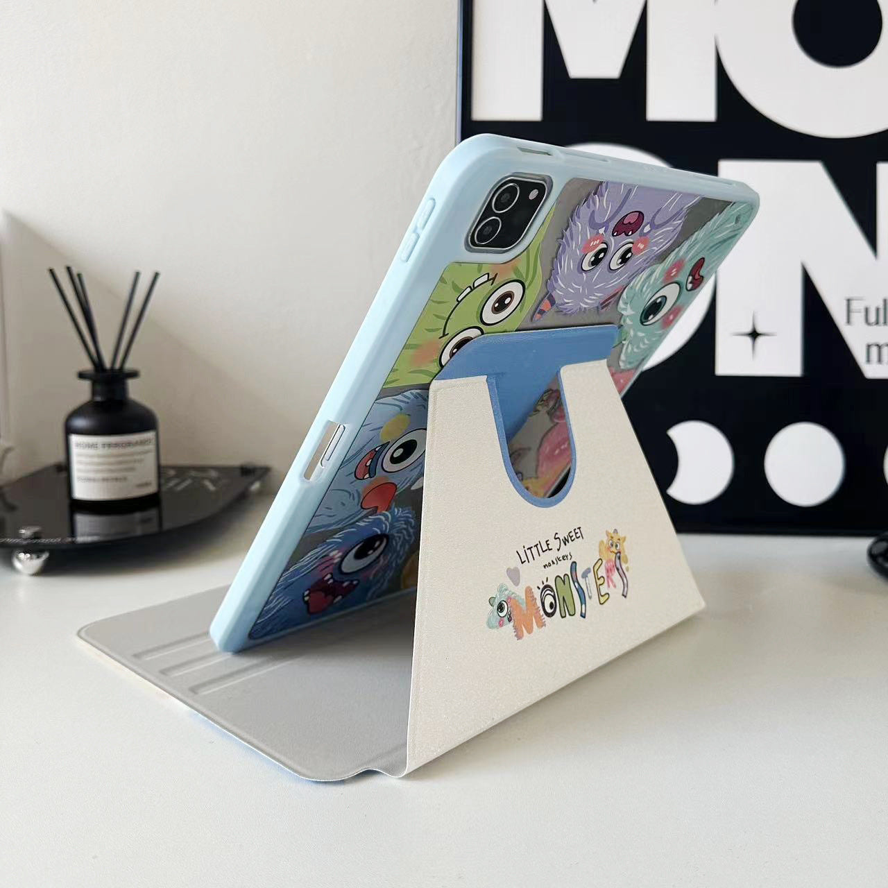 Suitable for ipadair7 flat protective cover pro11 inch cartoon painted 9 generation mini76 acrylic 10/11 generation
