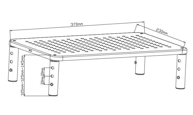 Cross-Border Monitor Computer Stand, Adjustable Height Laptop Desktop Base, Storage Rack, Height-Increasing Stand