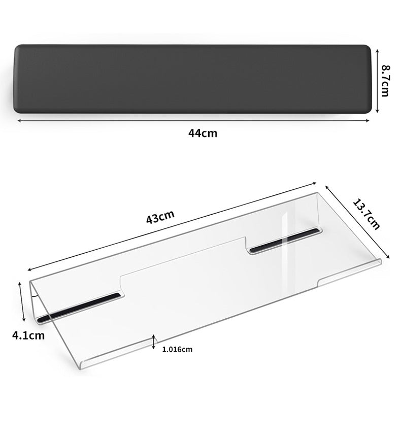 Ergonomic Keyboard Stand Increased Z-Shaped Keyboard Stand Desktop Stand Tilted Transparent Acrylic Keyboard Tray Bracket