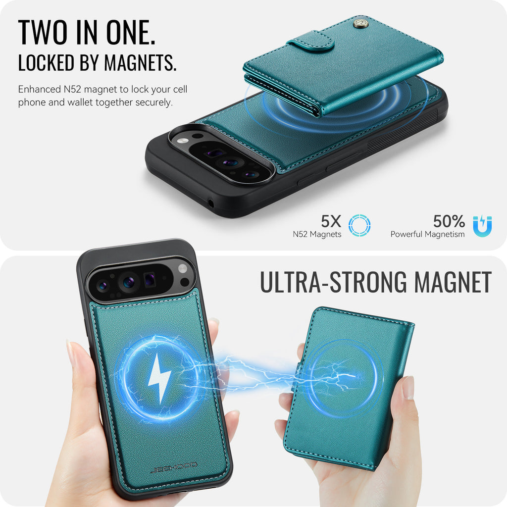 Suitable for Google 11Proxl Magnetic Two-In-One Wireless Charging Phone Case Pixel 10 Card Holder Protective Cover