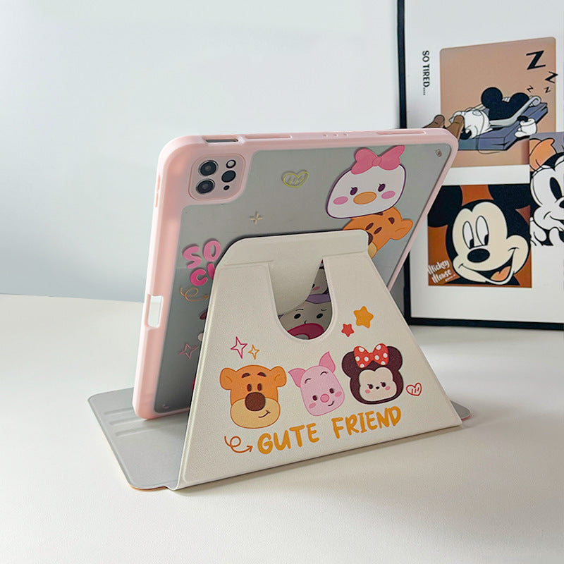 Suitable for ipadair7 flat protective cover pro11 inch cartoon painted 9 generation mini76 acrylic 10/11 generation