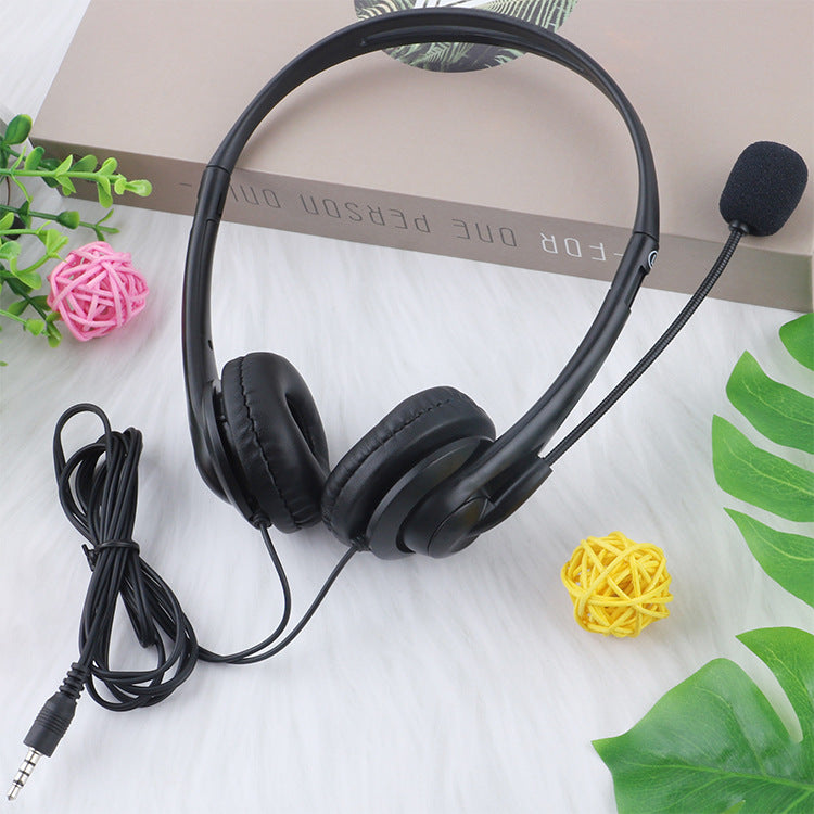Wired Headset with Microphone Stereo Operator Computer Headset Tablet Phone Universal