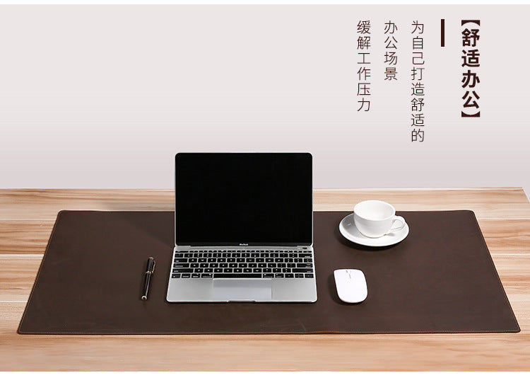 Thickened Crazy Horse leather computer table mat desk leather mouse pad cowhide laptop comfortable non-slip leather pad