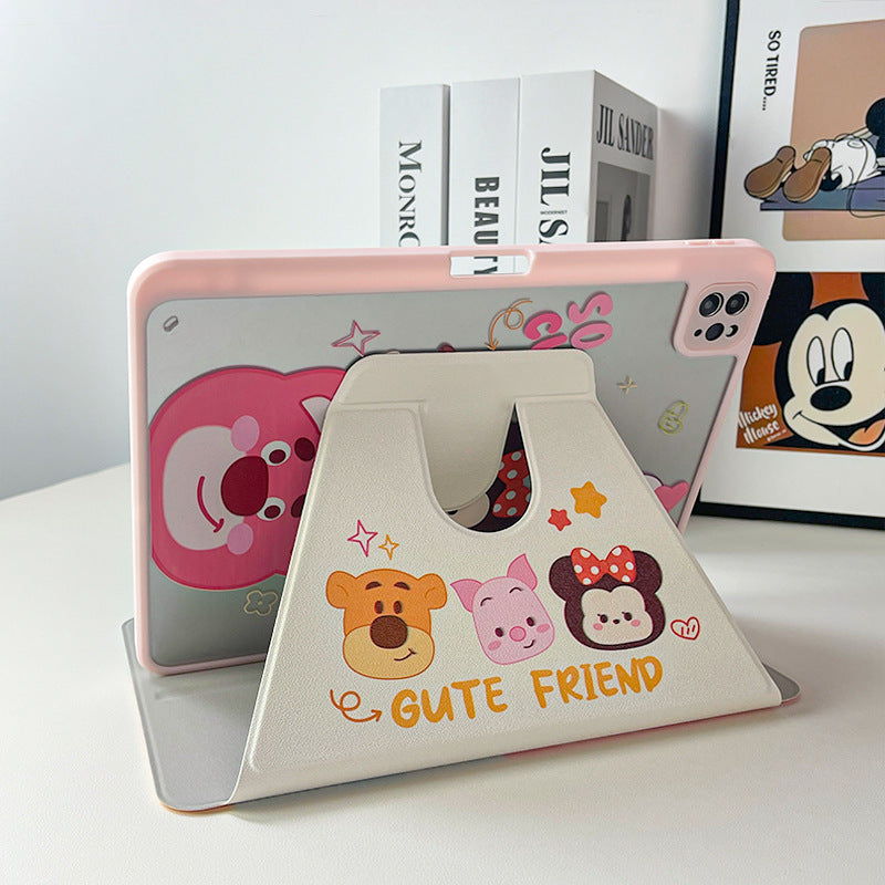 Suitable for ipadair7 flat protective cover pro11 inch cartoon painted 9 generation mini76 acrylic 10/11 generation