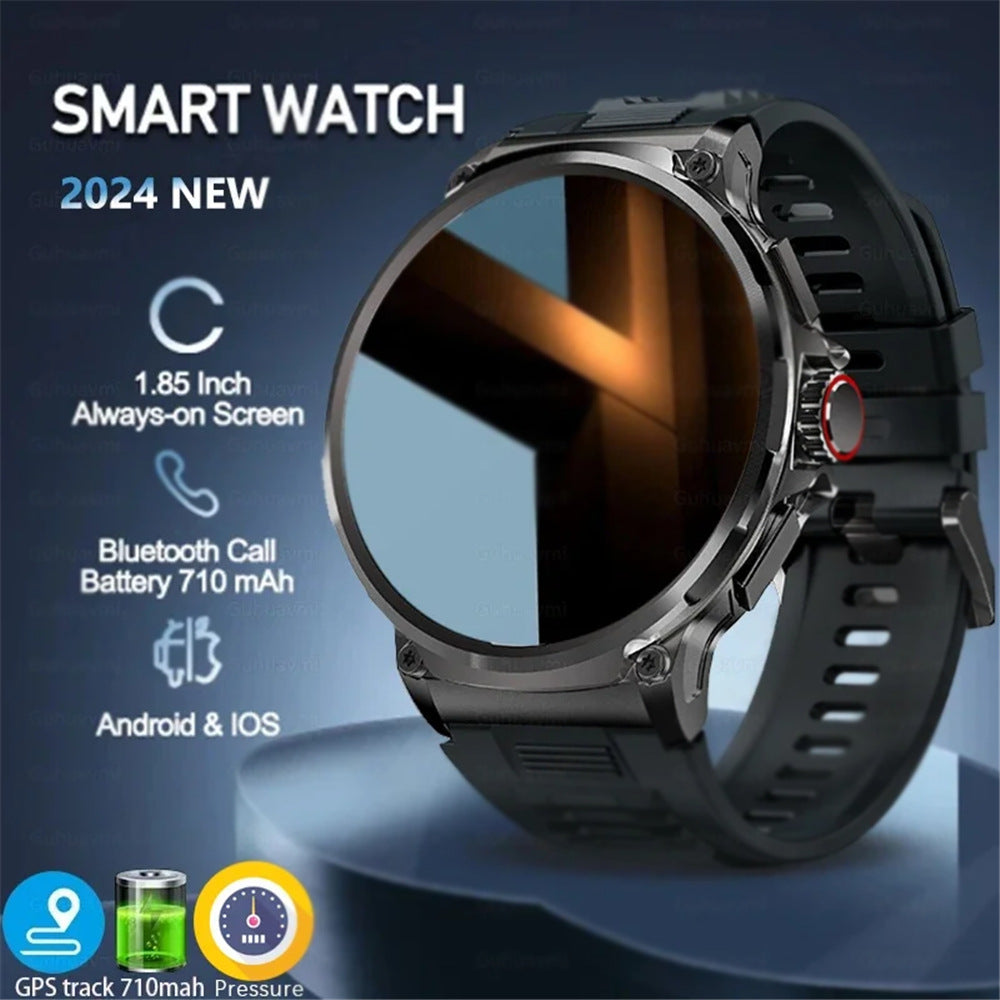 V69 Smart Watch 1.85inch Large Screen Bluetooth Call Large Screen Heart Rate Blood Oxygen Multi-Sport Outdoor Pedometer Bracelet