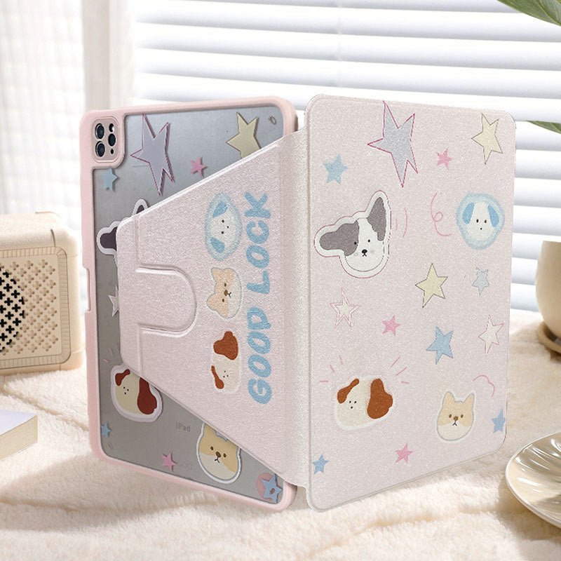 Suitable for ipadair7 flat protective cover pro11 inch cartoon painted 9 generation mini76 acrylic 10/11 generation