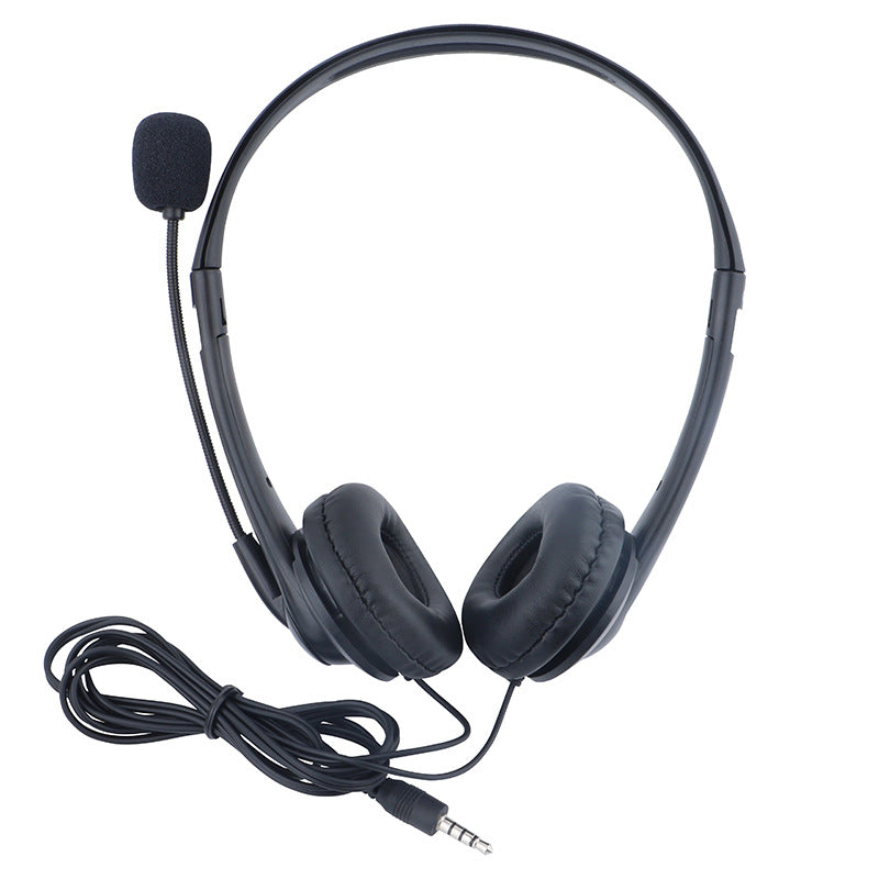 Wired Headset with Microphone Stereo Operator Computer Headset Tablet Phone Universal