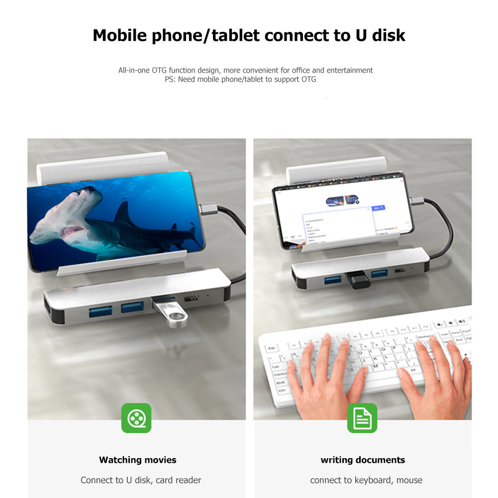 typec five-in-one expansion dock mobile phone tablet computer converter game machine hdmi docking station usb hub