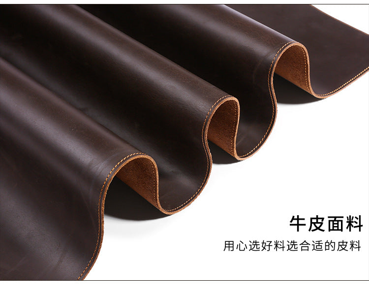 Thickened Crazy Horse leather computer table mat desk leather mouse pad cowhide laptop comfortable non-slip leather pad
