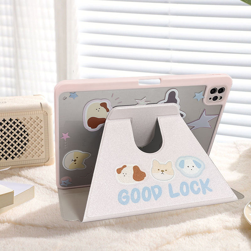 Suitable for ipadair7 flat protective cover pro11 inch cartoon painted 9 generation mini76 acrylic 10/11 generation
