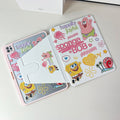 Suitable for ipadair7 flat protective cover pro11 inch cartoon painted 9 generation mini76 acrylic 10/11 generation