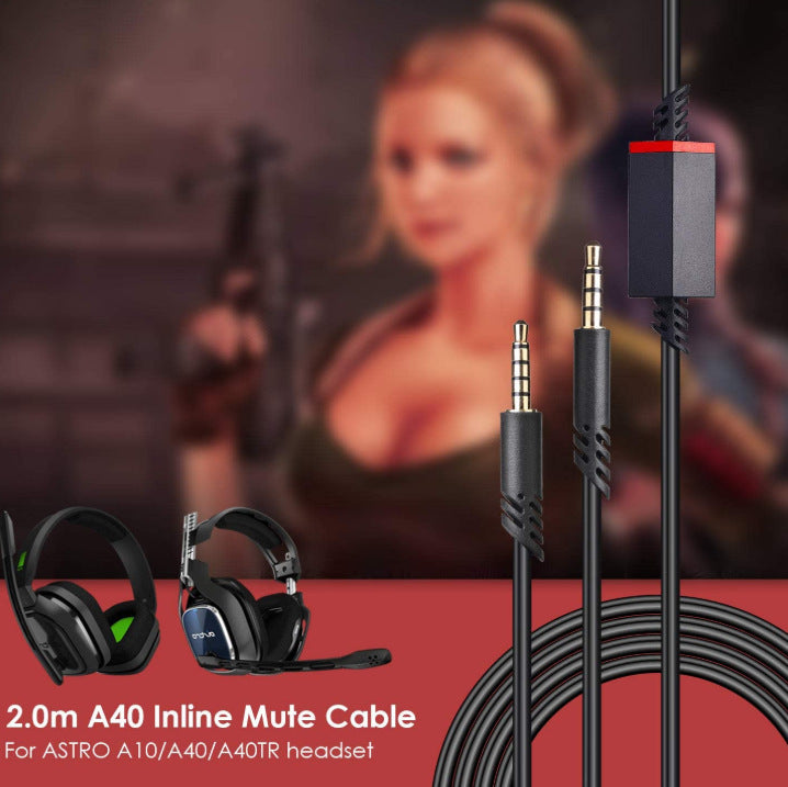 Strict selection of Logitech Astro A10 A40 TR MixAmp headset cable for audio line 3.5mm game line