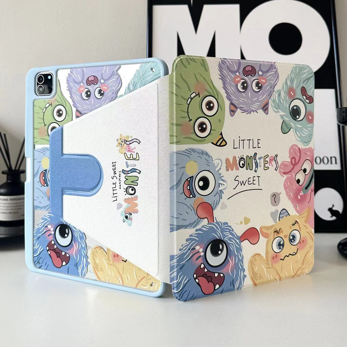 Suitable for ipadair7 flat protective cover pro11 inch cartoon painted 9 generation mini76 acrylic 10/11 generation