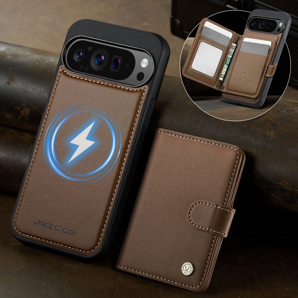 Suitable for Google 11Proxl Magnetic Two-In-One Wireless Charging Phone Case Pixel 10 Card Holder Protective Cover