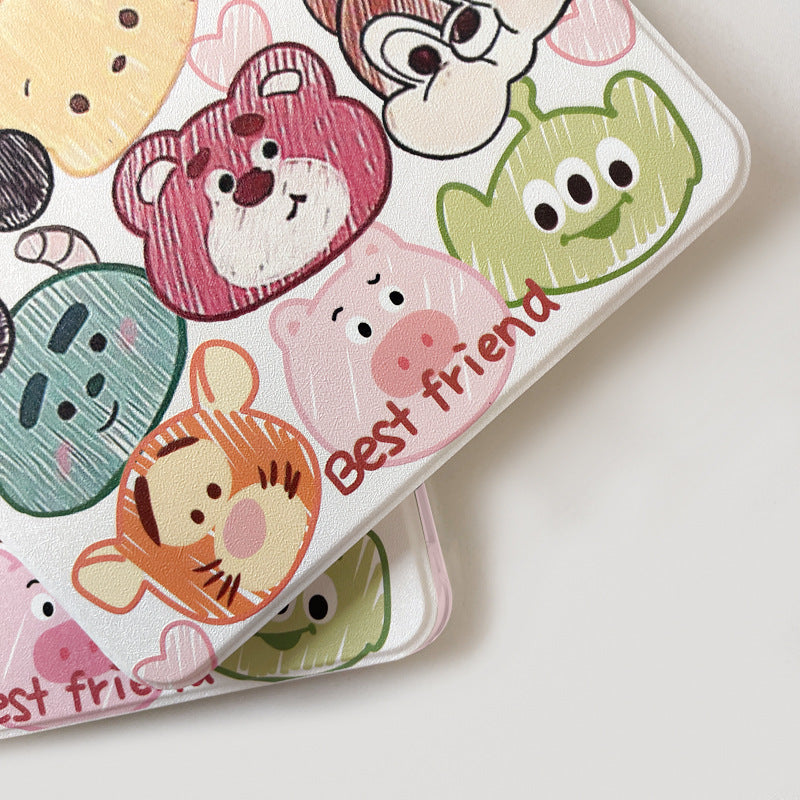 Suitable for ipadair7 flat protective cover pro11 inch cartoon painted 9 generation mini76 acrylic 10/11 generation