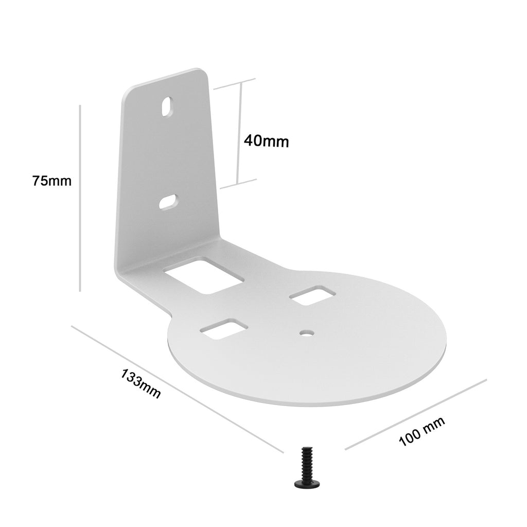 Sonos Era100 Metal Wall Mounting Wall Bracket Screw Fixation Space Saving Speaker Accessories (2 Pack