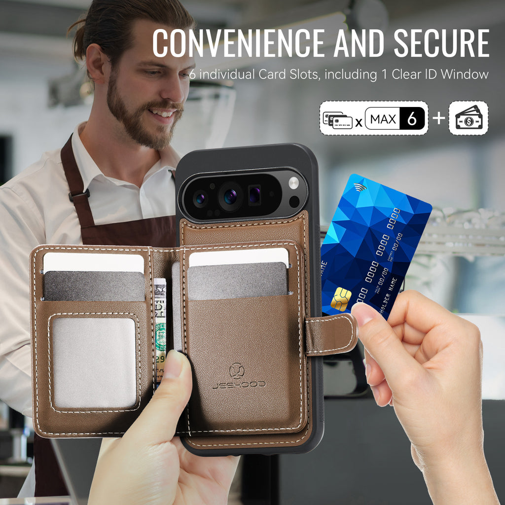 Suitable for Google 11Proxl Magnetic Two-In-One Wireless Charging Phone Case Pixel 10 Card Holder Protective Cover