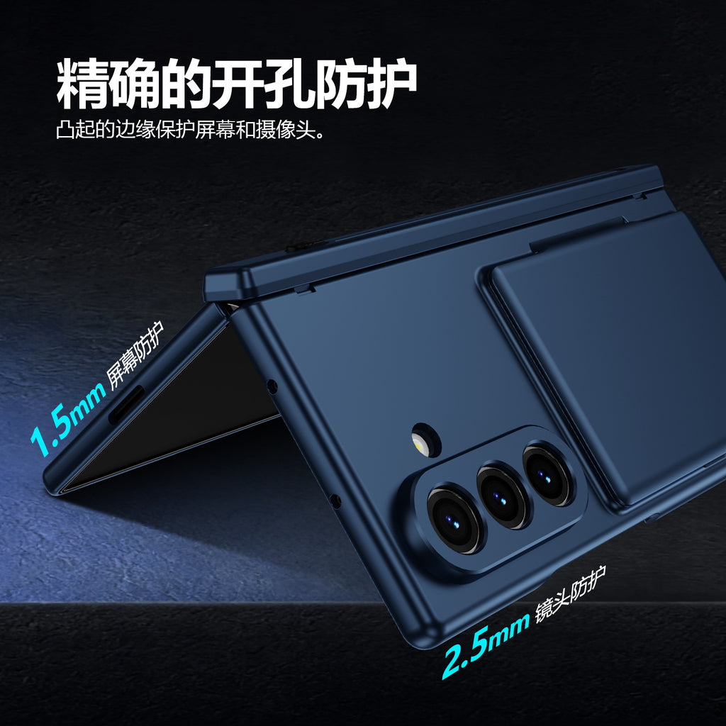 Cross-Border Applicable in Europe and America, Samsung Zfold8 Phone Case with Card Holder, Pen Slot, Folding Stand, Fold7/6/5 Protective Cover