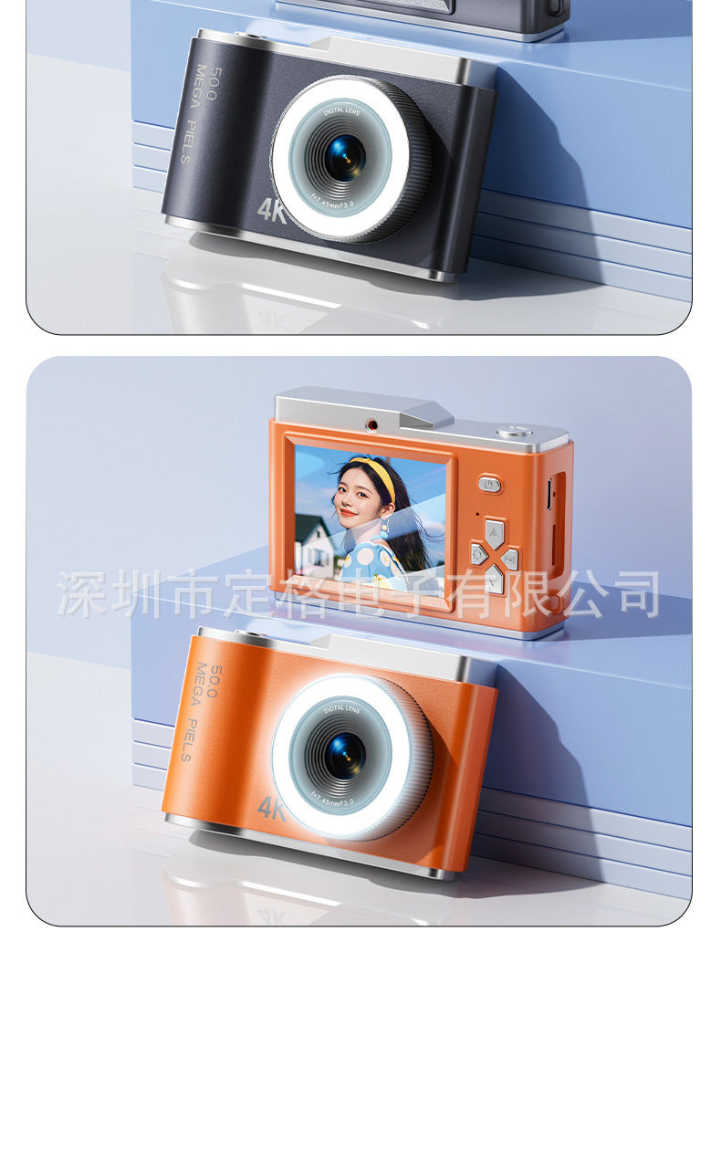 New Cross-Border D05 Children's Camera for School Students, Portable High-Definition Digital Wholesale Retro Ccd Compact Camera with Telephoto Lens