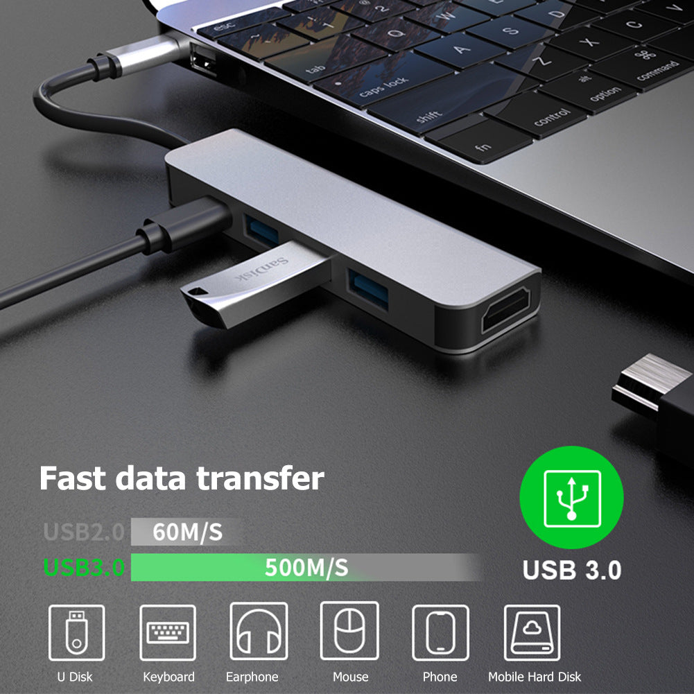 typec five-in-one expansion dock mobile phone tablet computer converter game machine hdmi docking station usb hub