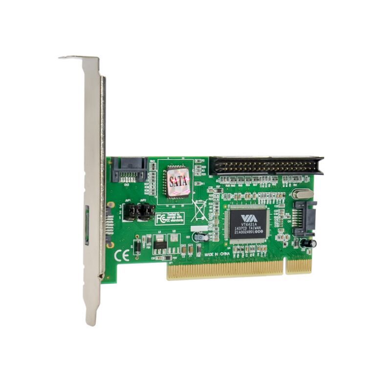Hard Disk Transfer Card Expansion Card VIA6421 PCI to SATA ESATA Card PCI to IDE Desktop