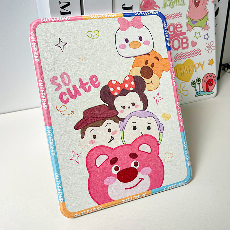 Suitable for ipadair7 flat protective cover pro11 inch cartoon painted 9 generation mini76 acrylic 10/11 generation