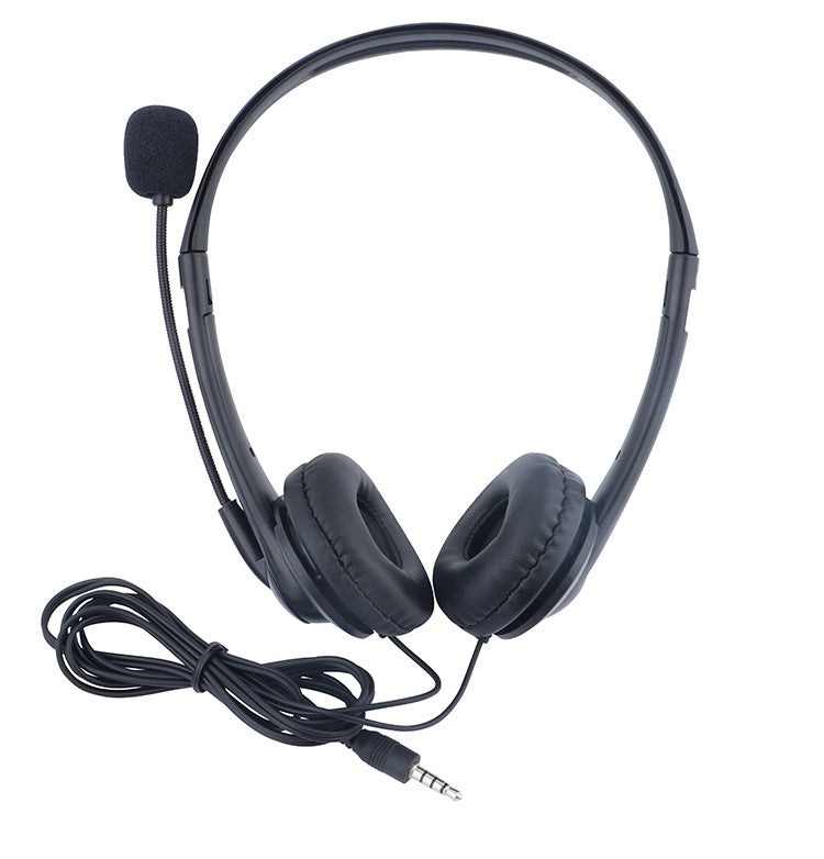 Wired Headset with Microphone Stereo Operator Computer Headset Tablet Phone Universal