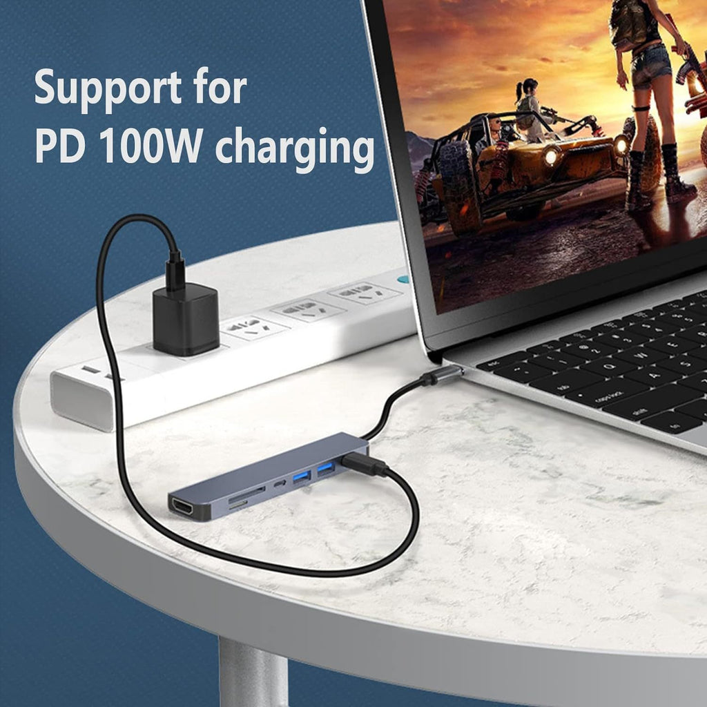 typec docking station hd4K mobile phone tablet computer switch game machine multi-function usb seven-in-one docking station
