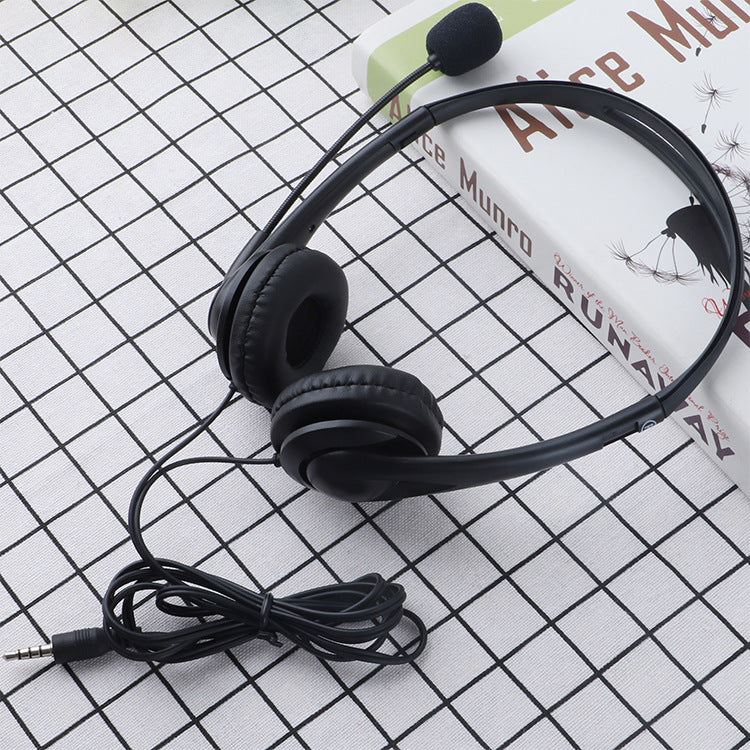 Wired Headset with Microphone Stereo Operator Computer Headset Tablet Phone Universal