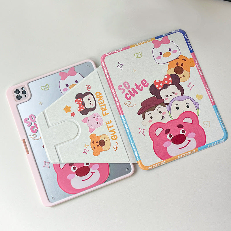 Suitable for ipadair7 flat protective cover pro11 inch cartoon painted 9 generation mini76 acrylic 10/11 generation