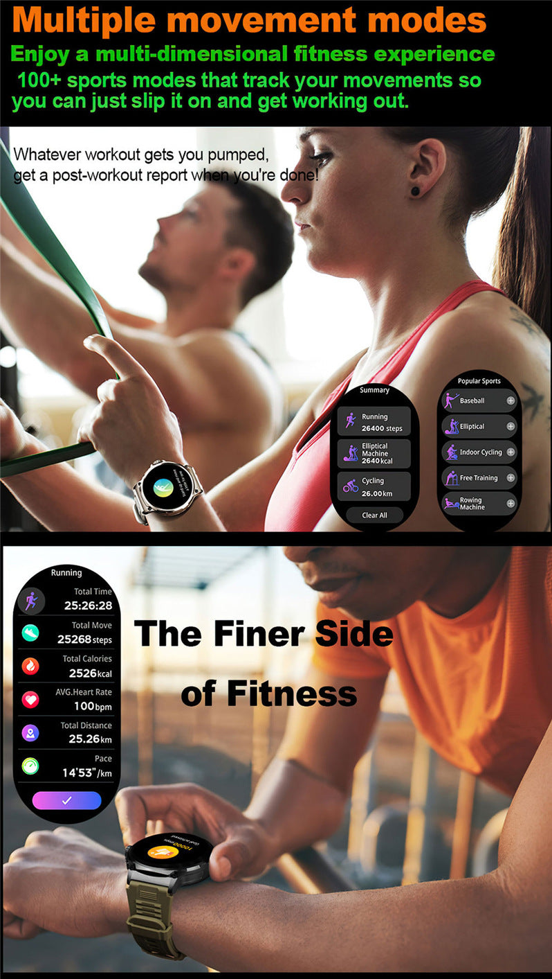 V69 Smart Watch 1.85inch Large Screen Bluetooth Call Large Screen Heart Rate Blood Oxygen Multi-Sport Outdoor Pedometer Bracelet