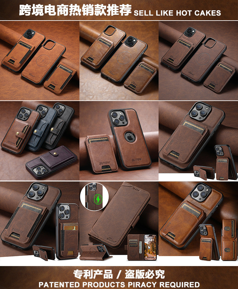 Suitable for Google 11Proxl Magnetic Two-In-One Wireless Charging Phone Case Pixel 10 Card Holder Protective Cover