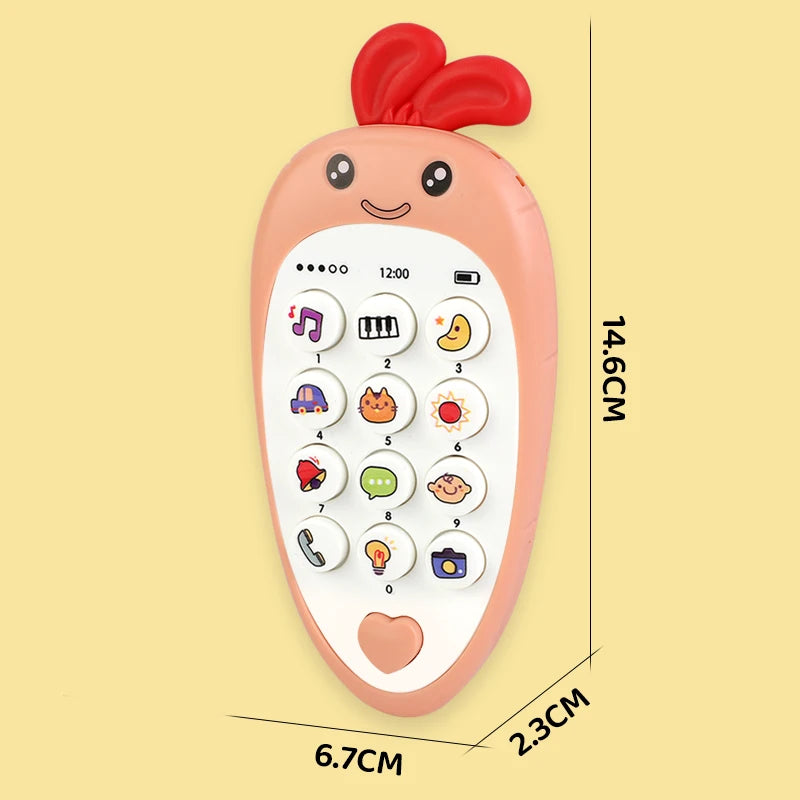 Baby Phone Toy Music Sound Telephone Sleeping Toys With Teether Simulation Phone Kids Infant Early Educational Toy Kids Gifts