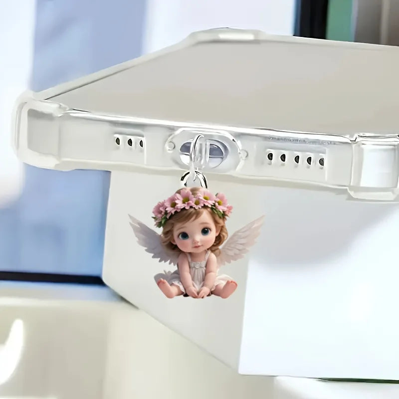 Phone Charm Fairy Phone Accessory Connector Pendant Butterfly Angel Dust Plug For Phone Port Smartphone Anti-Dust