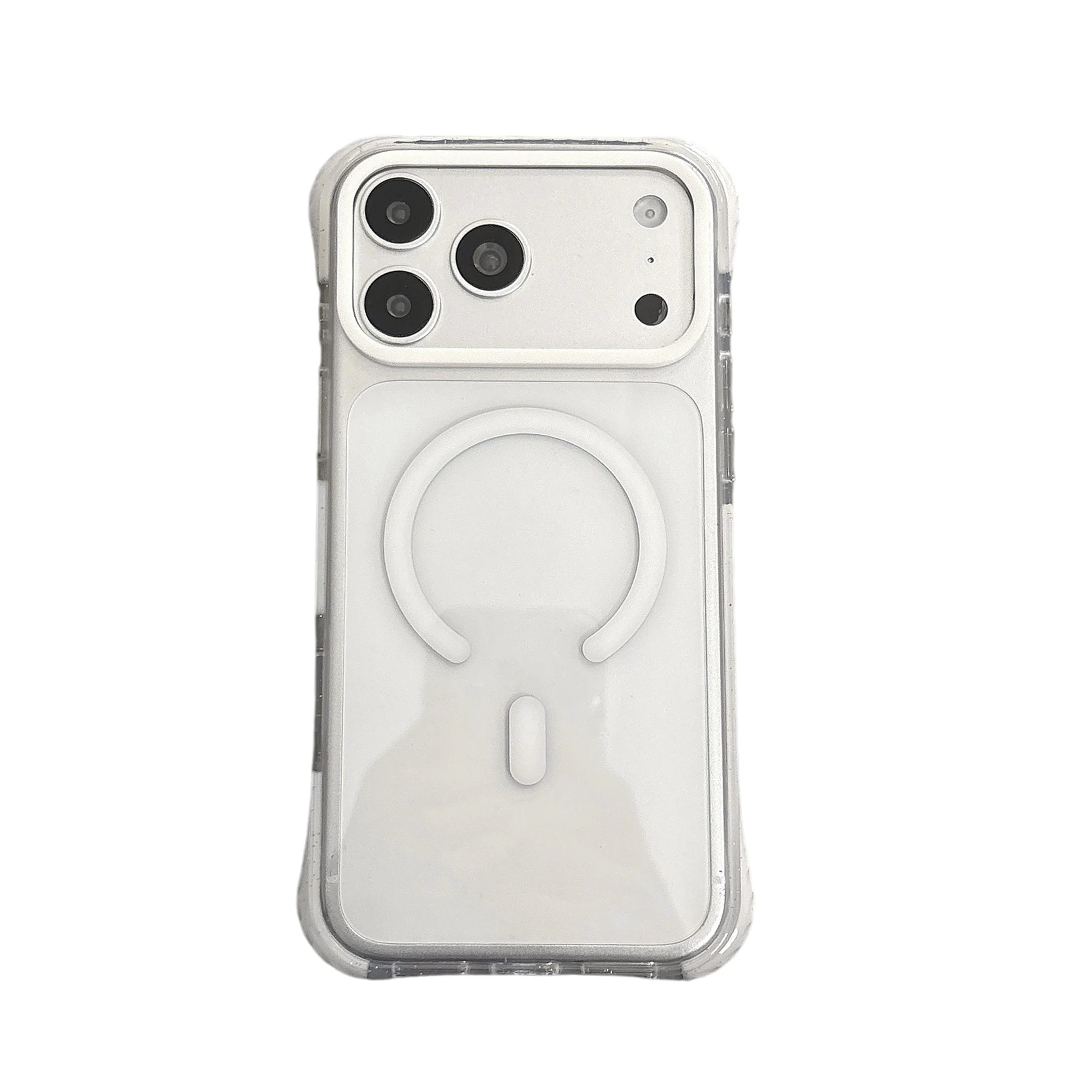 Simple Fashion Transparent For MagSafe Magnetic Phone Case For iPhone 17 16 15 14 13 Pro Max Four Corner Airbag Shockproof Cover