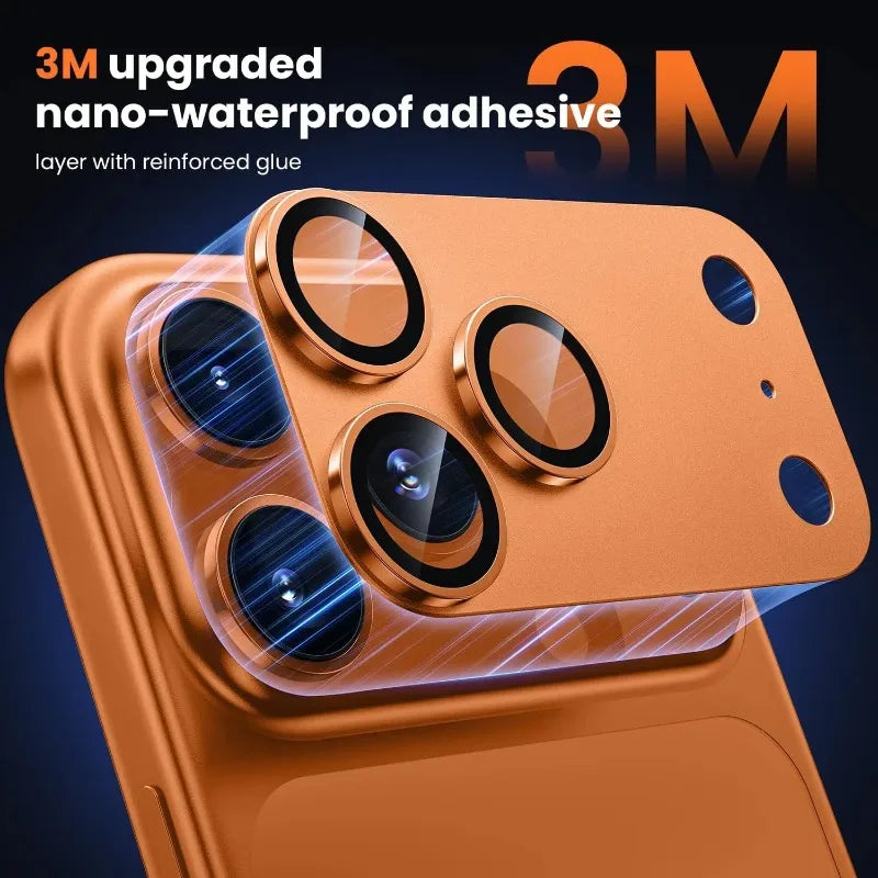 1pc Protective Film for iPhone 17 Pro Max/iPhone 17 Pro/17 Air Full Coverage Ultra-Thin Camera Lens Protector Metal Frame