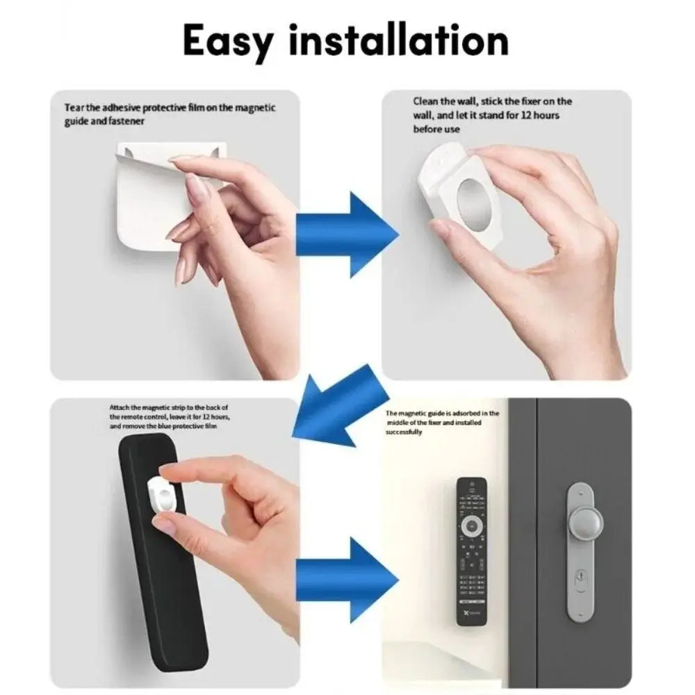 2pcs Easy to use Punch-free Remote Control Holder Anti-Lost Wall Mount Storage Hook ABS Control Organizer Home