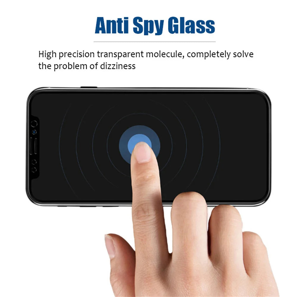 1~3PCS Anti Spy Tempered Glass For iPhone 18 17 17e 16e 16 15 Pro Max Privacy Screen Protector iPhone 15 14 Plus 13 12 11 Pro Max Antiespia Pelicula de Cristal Templado iPhone 17 Pro Max anti-peeping Protective Film